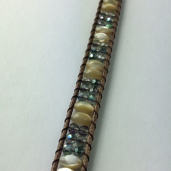 NEW Katie Soleil brown teal sparkle Wrap Bracelet - Picture 4 of 6